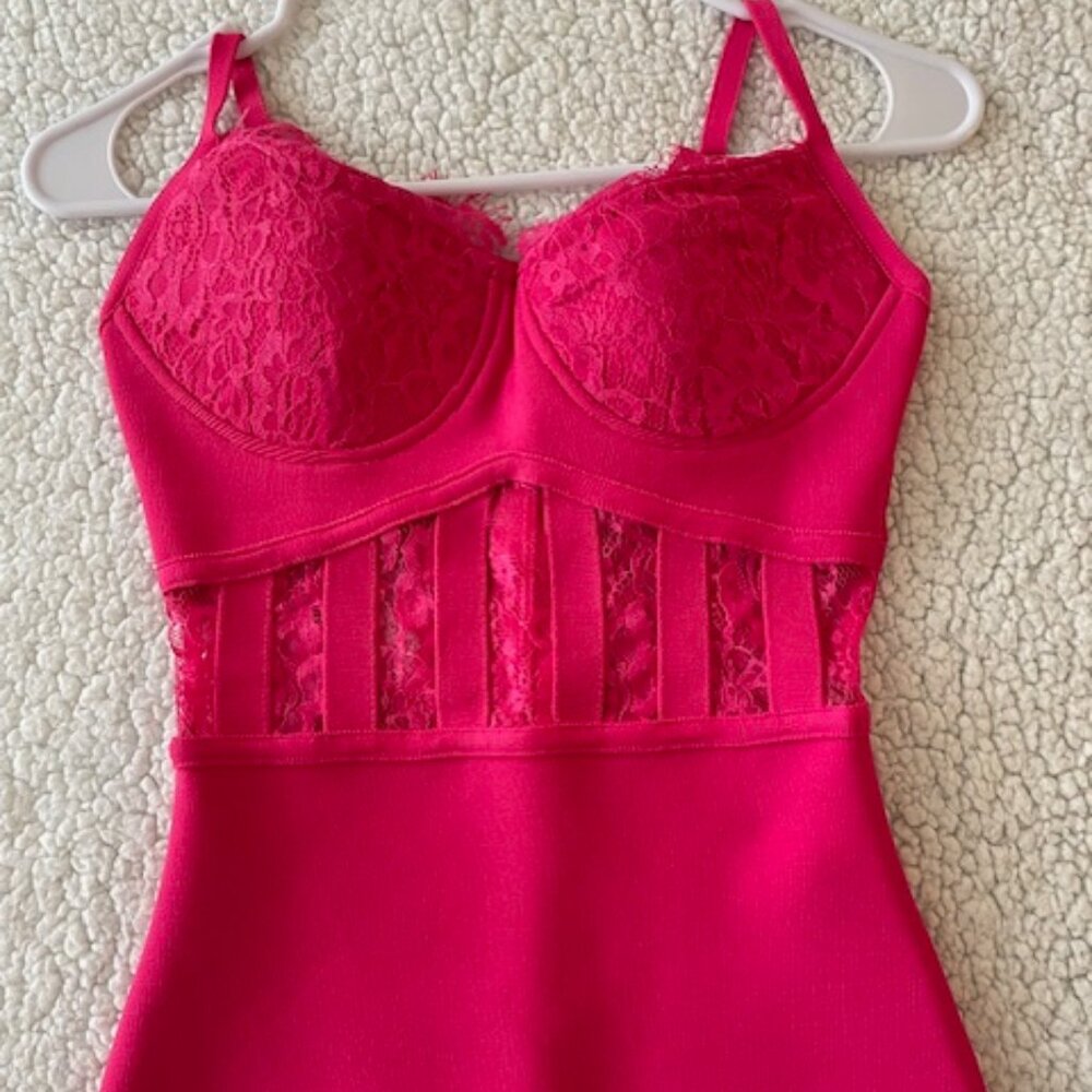Hot Pink Bodycon Dress - XS